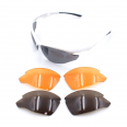 Фото товара «Очки спортивные AMBER GLOW, арт.728881MB-A, оправа белая, линзы серые UV400, линзы: коричневые»