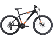 Велосипед Stark'20 Shooter-1 чёрный/белый/оранжевый 18"